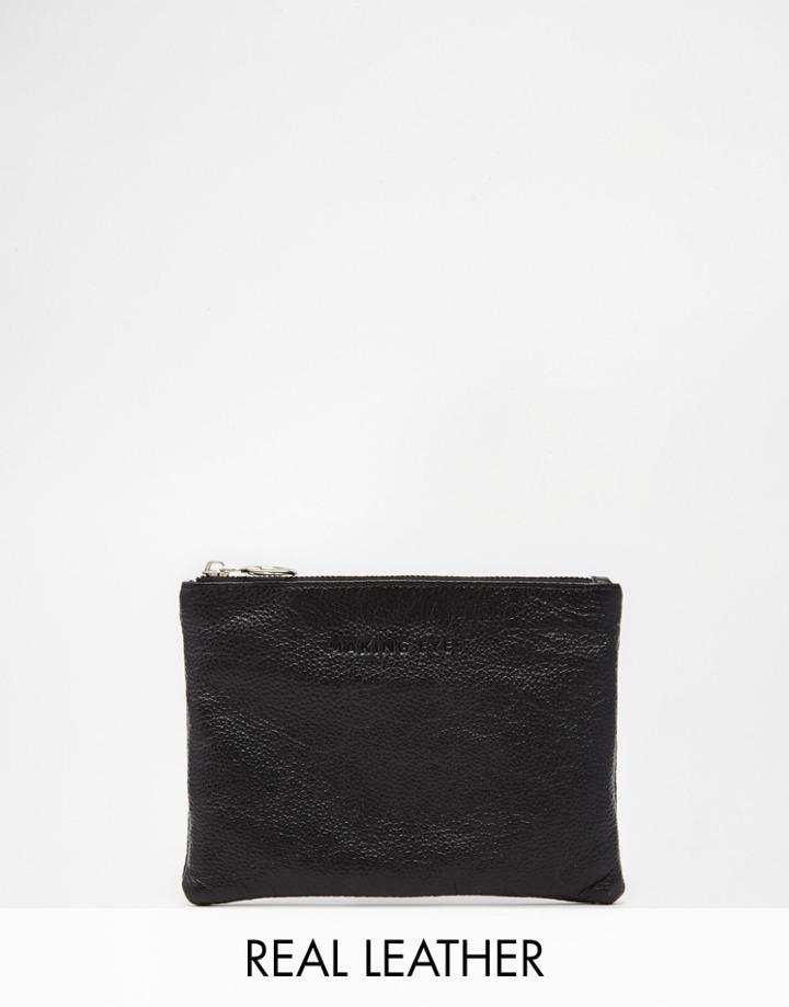 Eyeko Leather Makeup Bag - Black Leather