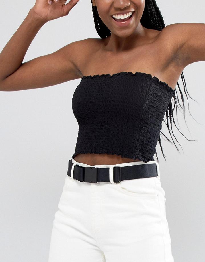 Weekday Canvas Belt With Buckle - Black