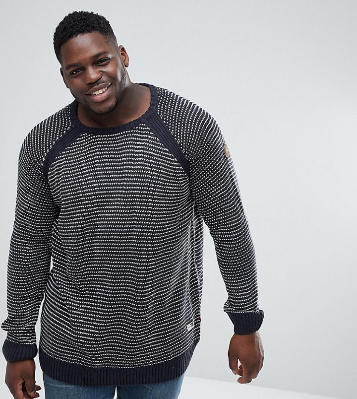 Duke Plus Raglan Sleeve Sweater - Navy