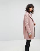 All Saints Remi Oversized Coat - Pink