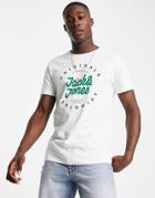 Jack & Jones Logo T-shirt In Off-white