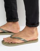 Brave Soul Flip Flops Camo Print - Green