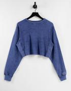 Allsaints Set Boxy Sweatshirt In Blue-blues