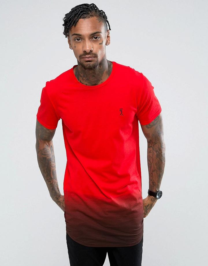 Religion T-shirt With Color Fade - Red