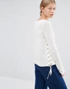 Vero Moda Long Sleever Lightweight Sweater - White