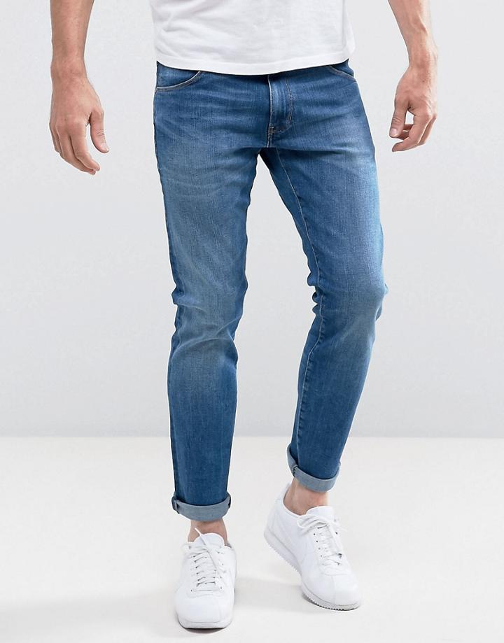 Wrangler Larston Slim Tapered Jeans Far Green - Blue