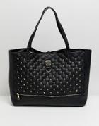Oh My Gosh Accessories Star Studded Tote Bag - Black