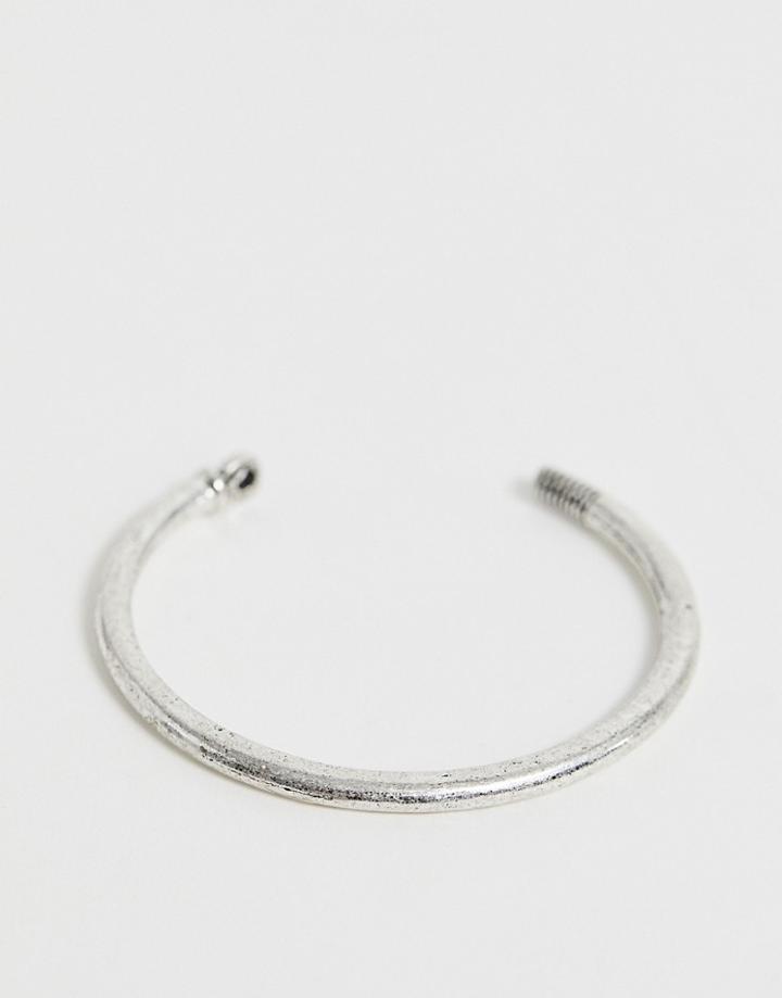 Icon Brand Hardware Metal Cuff Bracelet In Silver - Silver