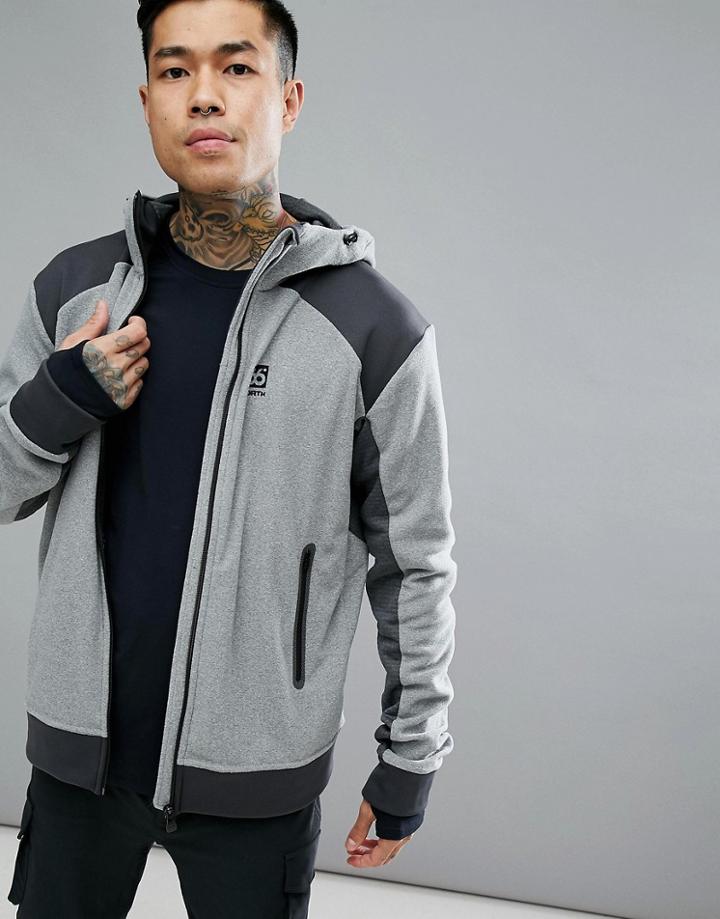66o North Gunnar Hooded Logo Jacket In Gray - Gray