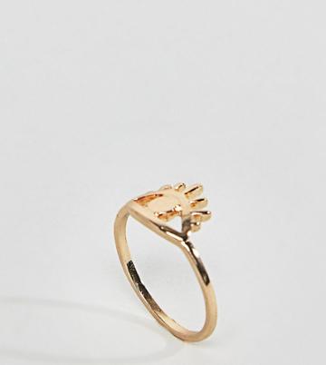 Asos Design Curve Fine Eye Ring - Gold