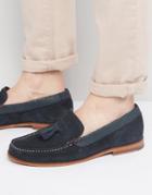 Ted Baker Dougge Suede Tassel Loafers - Navy