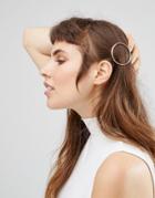 Johnny Loves Rosie Rose Gold Circle Hair Clip - Gold