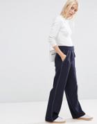 Asos Pants With Stitch Detail - Navy