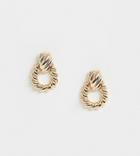 River Island Large Twist Doorknocker Stud In Gold - Gold