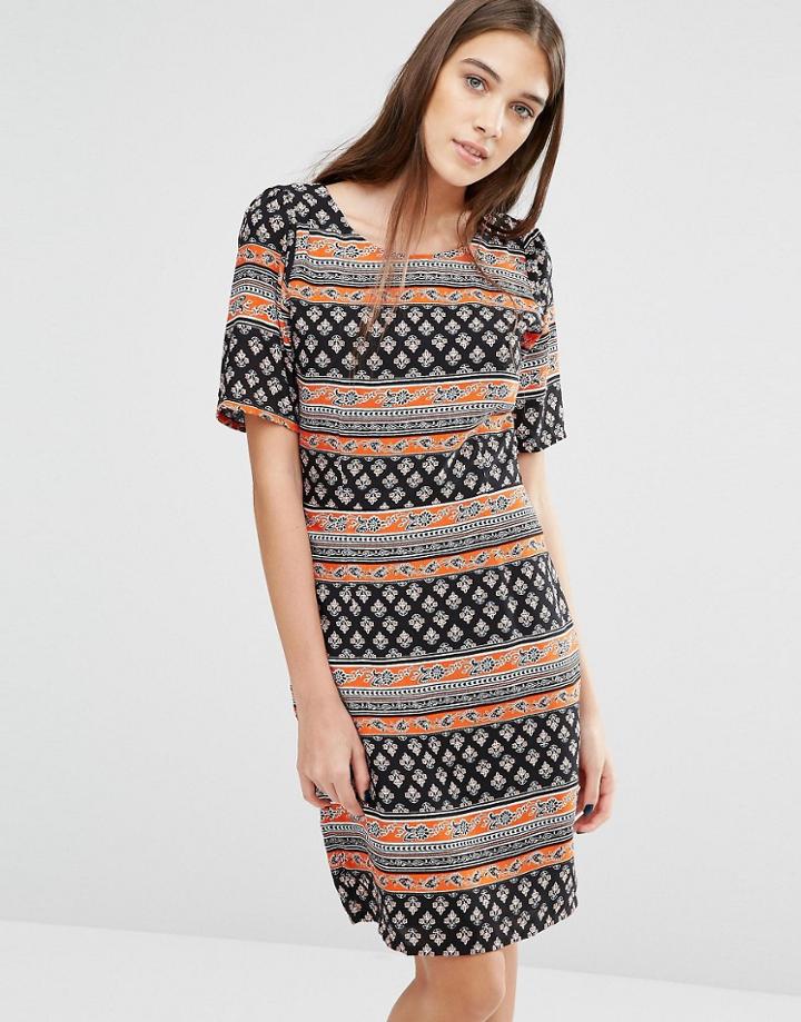 Trollied Dolly Shifty Sista Paisley Print Dress - Black