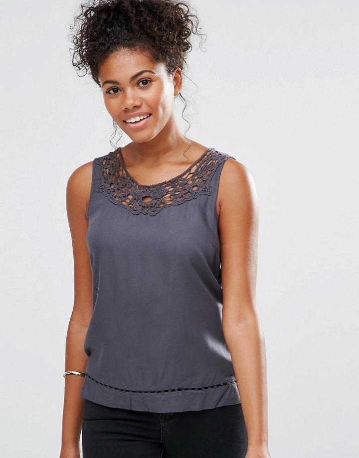 Vila Jenal Sleeveless Top - Black
