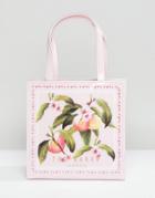Ted Baker Small Icon Bag In Peach Blossom Print - Pink