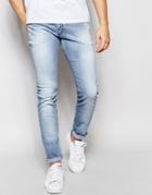 Diesel Jeans Sleenker 673e Skinny Fit Stretch Light Blue Wash - Light Blue