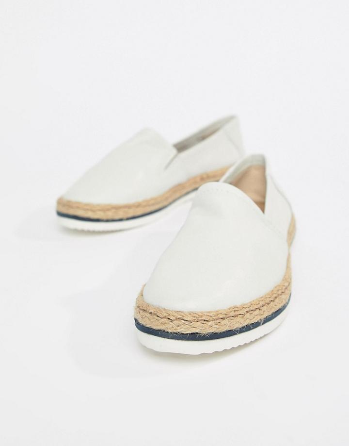 Aldo Leather Espadrilles - White