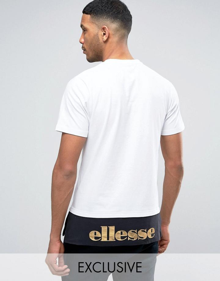 Ellesse T-shirt With Logo Hem - White