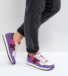 Saucony Dxn Vintage Sneakers In Pink And Purple - Yellow