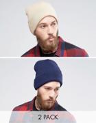 Gregorys 2 Pack Beanie Navy/stone - Multi