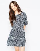 Vila Tunic Dress - Blue Green Print