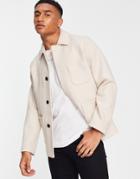 Gianni Feraud Short Line Wool Mix Melton Jacket-white