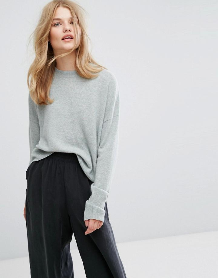 Weekday Cashmere Knit Sweater - Green