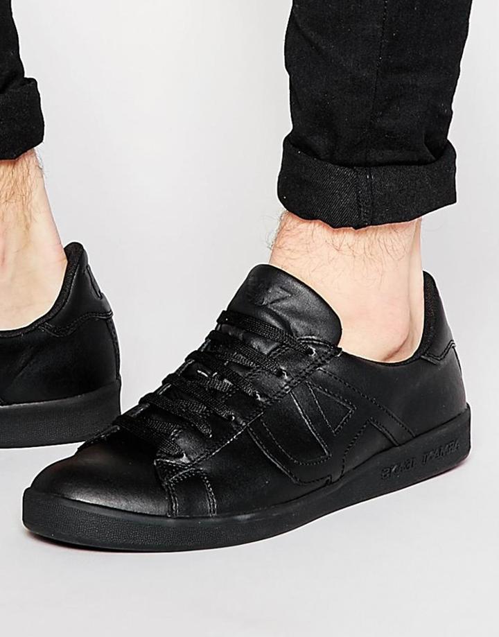 Armani Jeans Logo Sneakers - Black