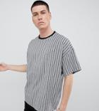 Reclaimed Vintage Inspired Woven T-shirt In Stripe - Black
