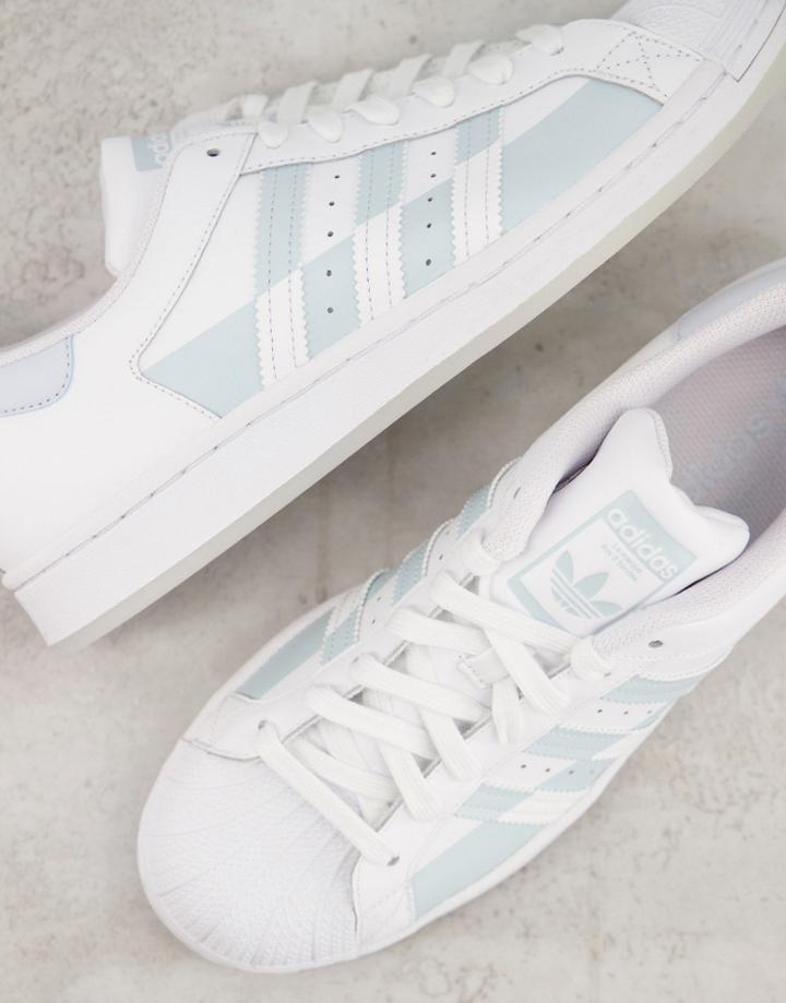 Adidas Originals Superstar Sneakers With Split Stripes In White