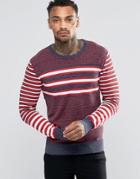 Diesel K-calib-c Stripe Sweater - Red