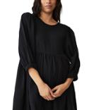 Cotton: On Maternity Smock Dress In Black