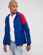 Kappa Zip Thru Paneled Windbreaker Jacket - Blue