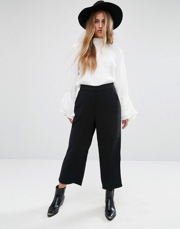 Mango Tailored Culotte - Black