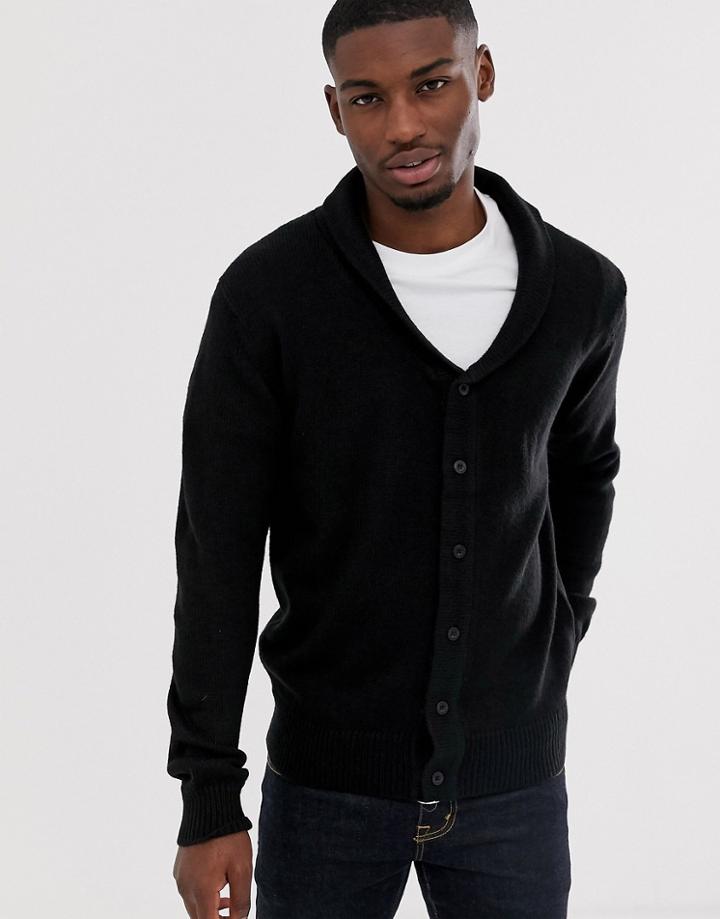 French Connection Shawl Collar Chunky Cardigan-black