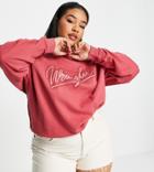 Wrangler Plus Crewneck Sweatshirt In Berry-red
