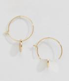 Monki Hoop Earrings In Gold - Silver