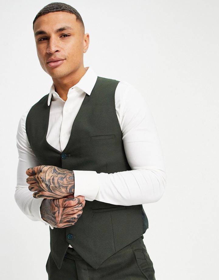 Bolongaro Trevor Plain Super Skinny Vest In Green