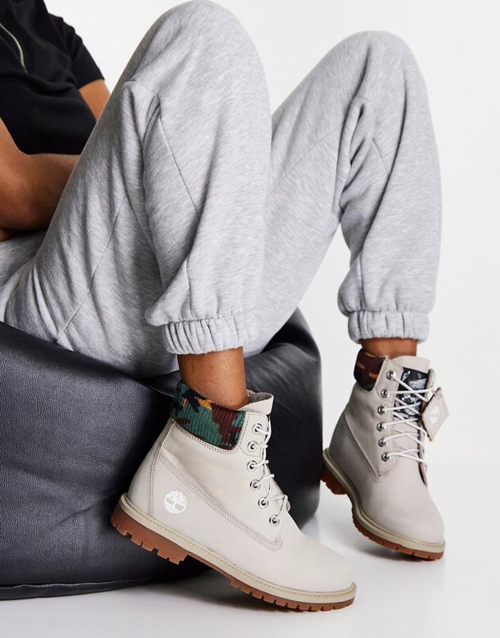 Timberland 6 Inch Heritage Cupsole Boots In Taupe-neutral