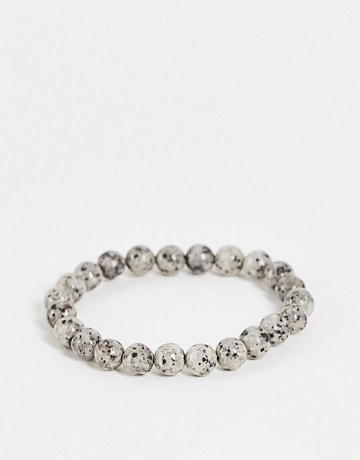 Designb Natural Stone Beaded Bracelet In Gray