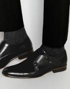 Aldo Kevon Leather Monk Shoes - Black