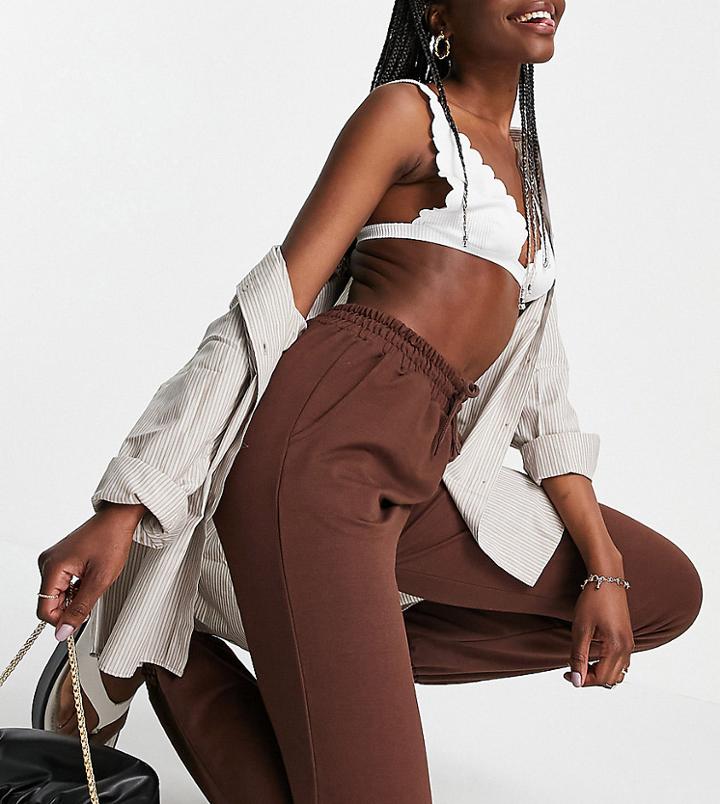 Parisian Tall Set Sweatpants In Chocolate Brown