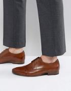 Walk London City Toe Cap Lace Up Shoes In Tan - Tan