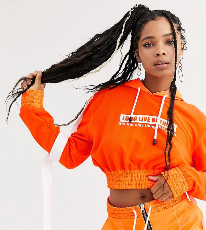 Db Berdan Hoodie With Back Print In Neon Two-piece-multi