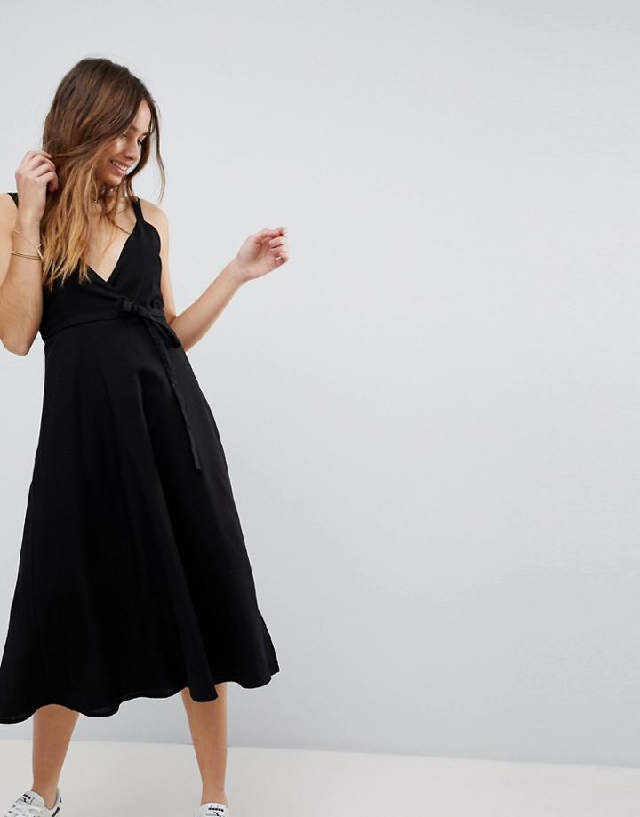 Rolla's Strappy Wrap Dress - Black
