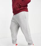 Threadbare Plus Slim Fit Sweatpants In Light Gray