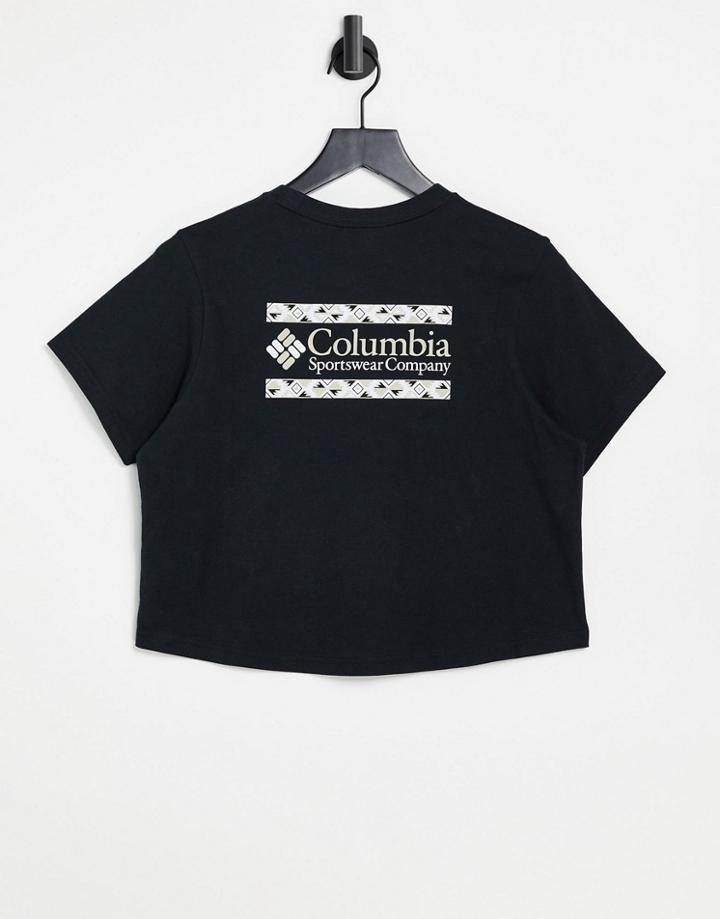 Columbia Rapid Ridge Cropped T-shirt In Black