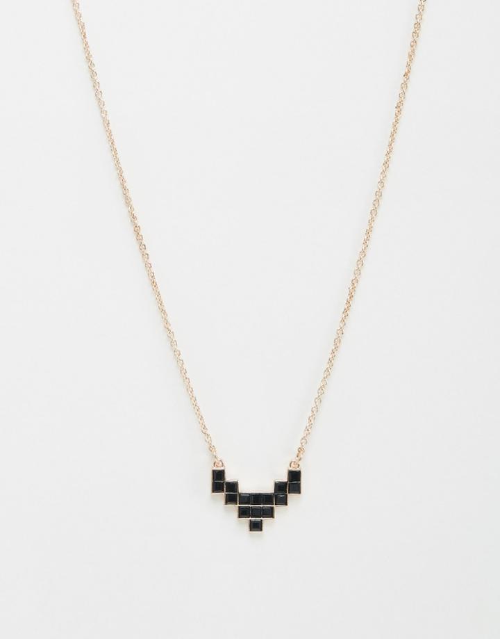 Lipsy Pastel Geo Pendant Necklace - Pastel